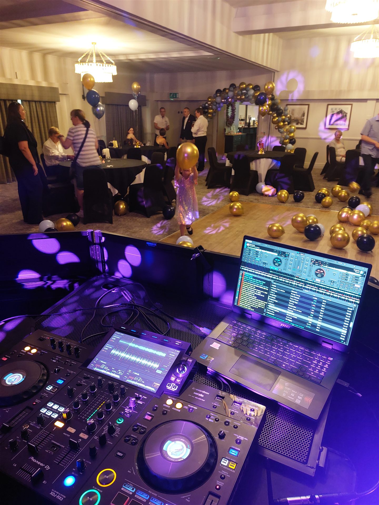 Birthday party ready for a mobile disco
